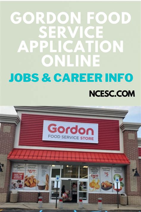 gordon food service job application